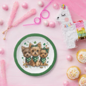 セントパトリックの日ヨークシャーテリアドッグス ペーパープレート (パーティー)