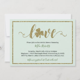 セントパトリックの日ラッキーインラブブライダルシャワー 招待状