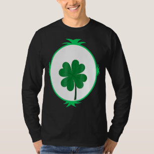 セントパトリックの日ラッキーキュートアイリッシュシャムロックグリーンL Tシャツ