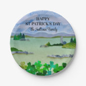 セントパトリックの日ラッキーシャムロックパーソナライズされた ペーパープレート (正面)