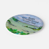 セントパトリックの日ラッキーシャムロックパーソナライズされた ペーパープレート (アングル)