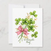 セントパトリックの日ラッキーシャームロックエレガントヴィンテージ シーズンカード (正面)