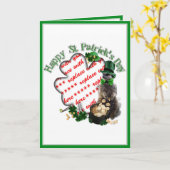 セントパトリックの日ラッキーメアーカットシャムロックフレーム カード (黄色い花)