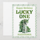 セントパトリックの日ラッキーワンユニコーンカード (正面/裏面)