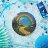 セントパトリックの日レインボー&金ゴールドのポット任意の年齢 ペーパープレート (パーティー)