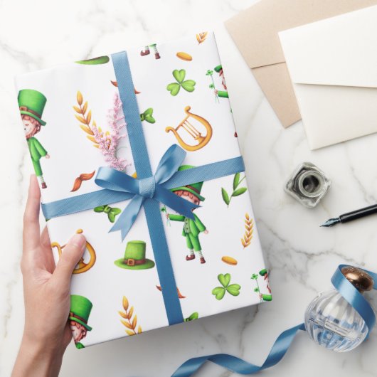 セントパトリックの日レプレシャンアイルランド語 ラッピングペーパー (ギフト)