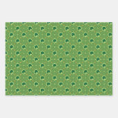 セントパトリックの日レプレシャンハットシャムロック国旗の金ゴールド ラッピングペーパーシート (正面2)