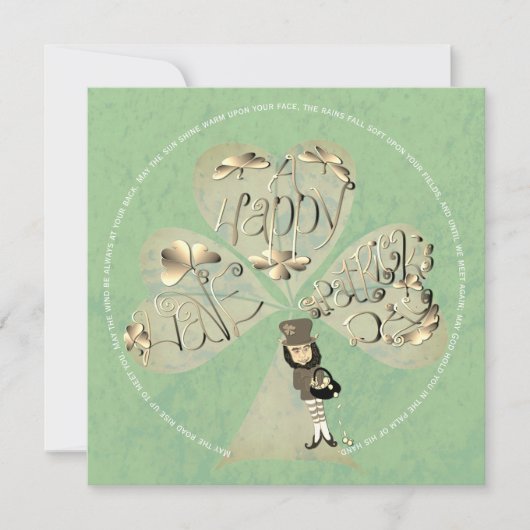 セントパトリックの日レプレシャン サンキューカード (正面)