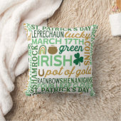 セントパトリックの日ワードアートコラージュ装飾用クッション クッション (ブランケット)