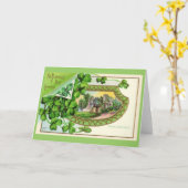 セントパトリックの日ヴィンテージアイルランド城 カード (黄色い花)