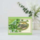 セントパトリックの日ヴィンテージアイルランド城 ポストカード (スタンド正面)