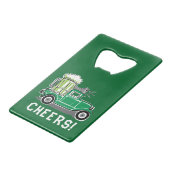 セントパトリックの日ヴィンテージトラックグリーンビール クレジットカード栓抜き (裏面アングル)