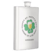 セントパトリックの日名前をカスタムするフラスコ フラスク (右)