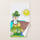 セントパトリックの日帰りバスルームのタオルがペンギンをセット バスタオルセット (ハンドタオル)