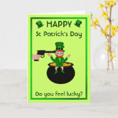 セントパトリックの日幸運な挨拶状を感じます カード (黄色い花)