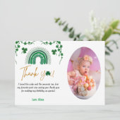 セントパトリックの日幸運な1つの誕生日サンキューカード 招待状 (スタンド正面)