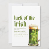 セントパトリックの日引っ越し祝いパーティーパーティの招待状 招待状 (正面)