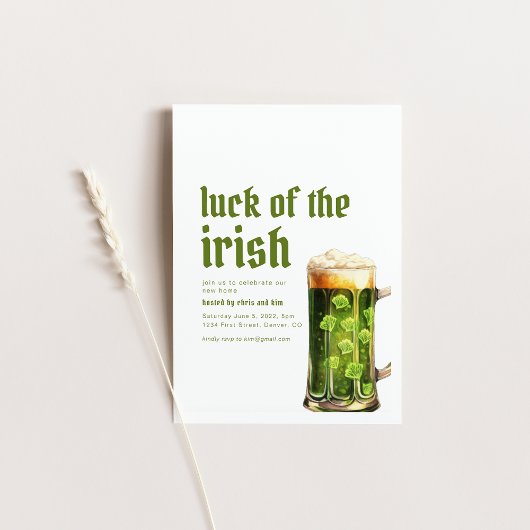 セントパトリックの日引っ越し祝いパーティーパーティの招待状 招待状