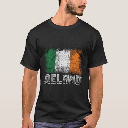 セントパトリックの日愛国的アイリッシュ動揺して州旗 Tシャツ (正面)