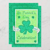 セントパトリックの日招待状お祝いパーティー 招待状 (正面/裏面)