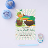 セントパトリックの日招待状フライヤー チラシ (シングル)