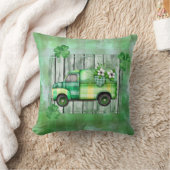 セントパトリックの日格子状ヴィンテージトラック クッション (ブランケット)