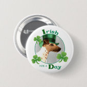 セントパトリックの日滑らかなキツネテリア 缶バッジ (正面&裏面)