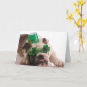 セントパトリックの日犬カード カード (黄色い花)