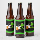 セントパトリックの日猫 ビールラベル (ボトル)