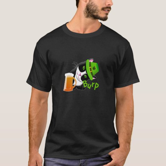 セントパトリックの日猫 Tシャツ (正面)