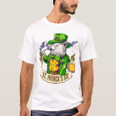 セントパトリックの日猫 Tシャツ (正面)