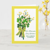 セントパトリックの日花束のための義理の妹 カード (黄色い花)