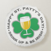 セントパトリックの日装飾用クッション ラウンドクッション (裏面)