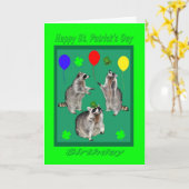セントパトリックの日誕生日グリーティングカード カード (黄色い花)