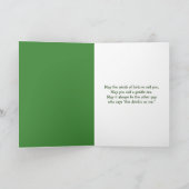 セントパトリックの日誕生日グリーンビール カード (内部)