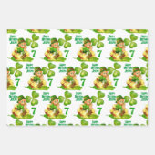 セントパトリックの日誕生日名前をカスタムする&年齢3 ラッピングペーパーシート (正面3)