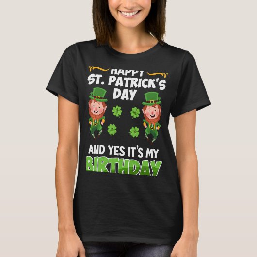 セントパトリックの日誕生日 Tシャツ (正面)