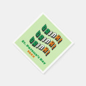 セントパトリックの日飲みアイリッシュおもしろい スタンダードカクテルナプキン (角)