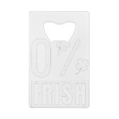 セントパトリックの日0%アイリッシュフォーリーフクローバー クレジットカード栓抜き (裏面)