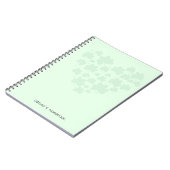 セントパトリックの日3リーフクローバーハートグリーンパステル ノートブック (左側)