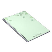 セントパトリックの日3葉クローバーグリーンパステル ノートブック (右側)