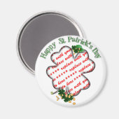 セントパトリックの日4リーフクローバー写真フレーム マグネット (正面/裏面)