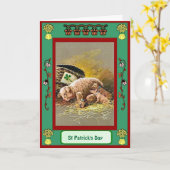 セントパトリックの日、ブタのくず カード (黄色い花)