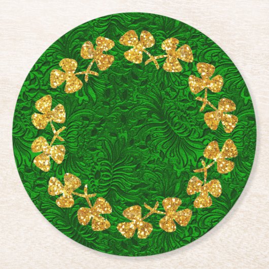 セントパトリックの日 ラウンドペーパーコースター (正面)
