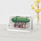 セントパトリックの日、ヴィンテージ カード (黄色い花)