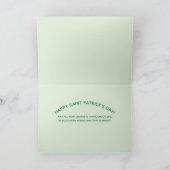 セントパトリックの日 – 緑飲料とマグカップ – ビーズ カード (内部)