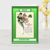 セントパトリックの日、詩 カード (黄色い花)