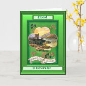 セントパトリックの日、Blarneyの城 カード (黄色い花)