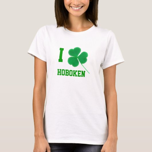セントパトリックの日IのシャムロックHoboken Tシャツ (正面)