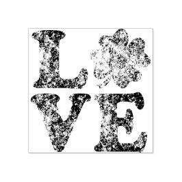 セントパトリックの日LOVEシャムロックアイルランド ラバースタンプ